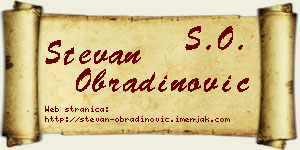Stevan Obradinović vizit kartica